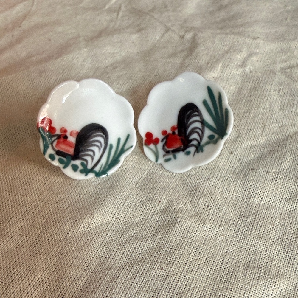 Floral Ceramic Earrings
